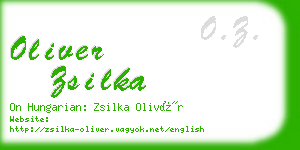 oliver zsilka business card